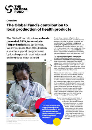 The Global Fund’s Contribution to Local Production of Health Products - Overview (2022)