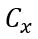 Uppercase C with subscript x