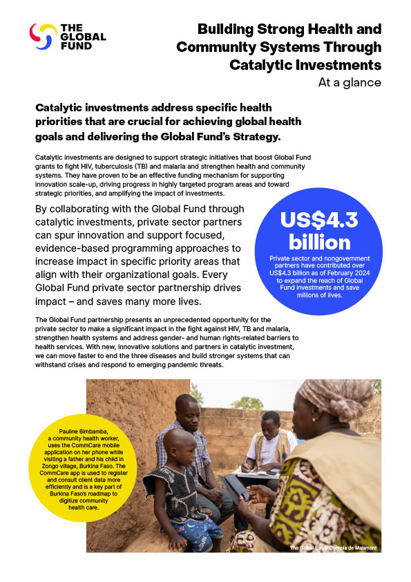 Building Strong Health and Community Systems Through Catalytic Investments - At a Glance (2024)