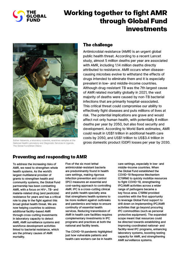 Working together to fight AMR through Global Fund investments - Overview (2024)