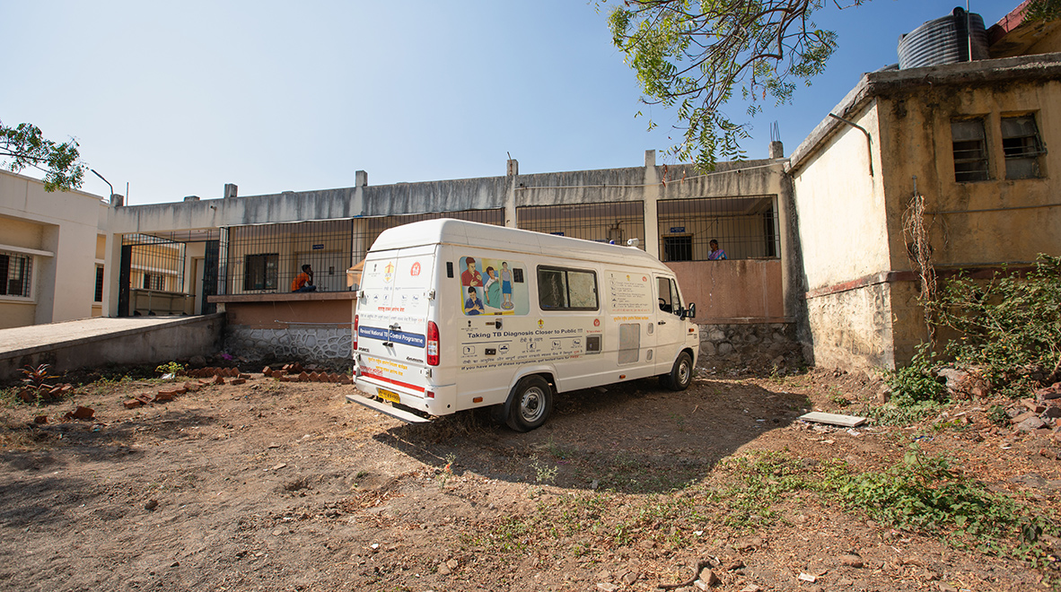 Inside the vehicle sat a GeneXpert machine, a sophisticated molecular technology that is more accurate and yields much faster results than traditional TB diagnosis methods, like smear microscopy. Using sputum samples, the machine can detect the DNA of tuberculosis bacteria, which allows patients to be put on treatment earlier and reduces the risk of transmission. In Rajgurunagar, it used to take eight days before the patient would get the results, but the van has cut the waiting period to a matter of hours.