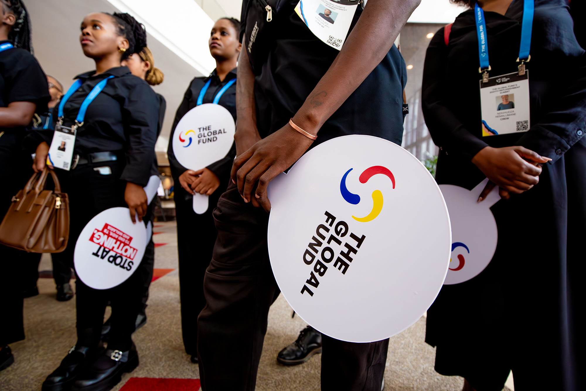 Scenes ahead of the Global Fund’s Eighth Replenishment Summit at Sandton Convention Centre in Johannesburg, South Africa, on 21 November 2025.