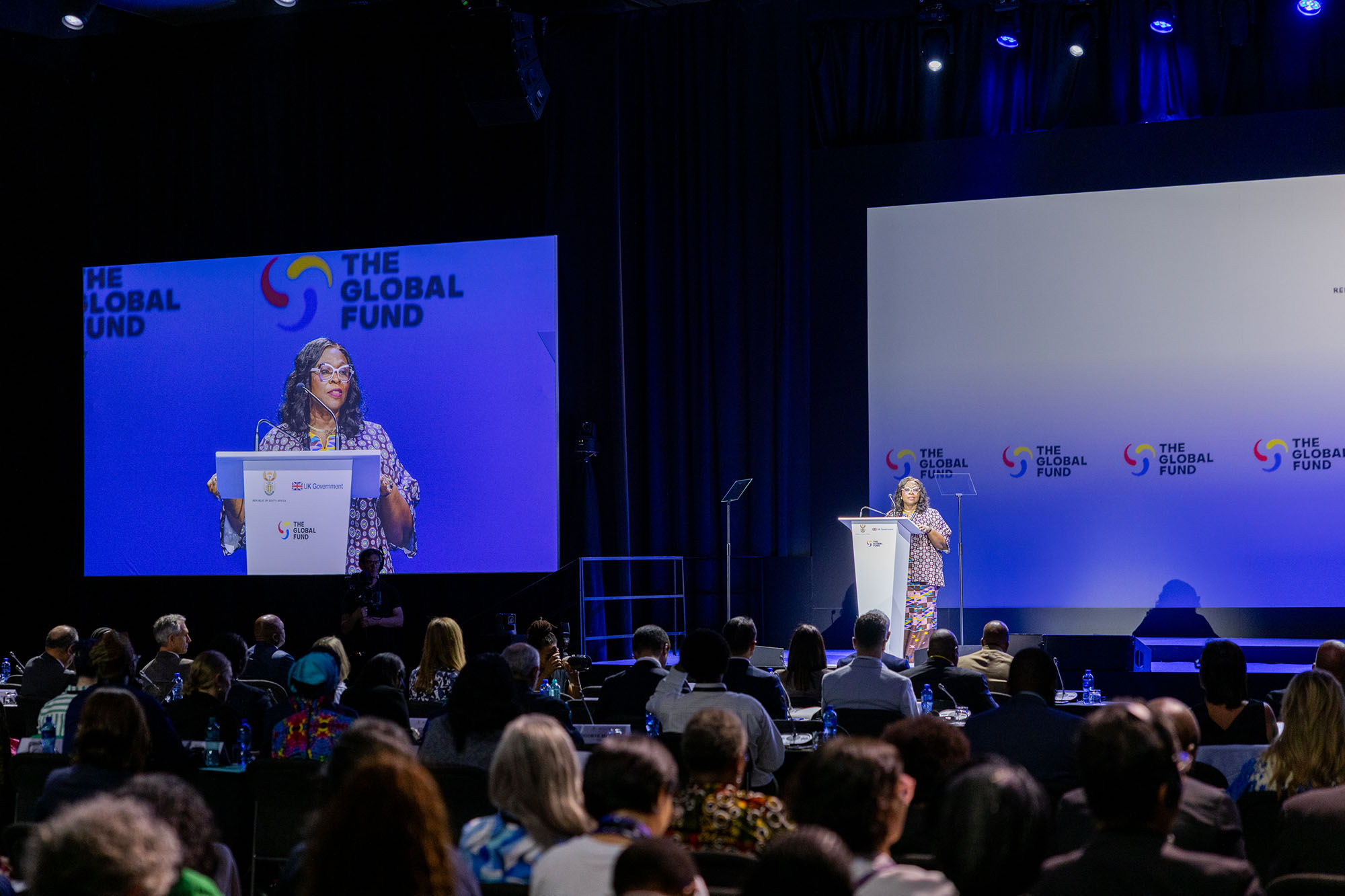 Cecilia Lodonu-Senoo, speaking on behalf of the Communities, Developing Country NGOs and Developed Country NGOs Delegations to the Global Fund Board at the Global Fund’s Eighth Replenishment Summit in Johannesburg, South Africa, on 21 November 2025. For Cecilia Lodonu-Senoo, the pledges made in Johannesburg carry deep meaning.&nbsp;“For people living with HIV, and for families affected by TB and malaria, these commitments mean access, dignity and hope,” she said. “Communities have always been at the center of this fight – and we will remain at the heart of what comes next.”